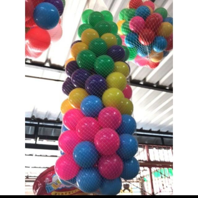 บอลสี-100-ลูก-ยี่ห้อ-apex-ลูกบอลมีขนาด-2-8-นิ้ว-จำนวน-100-ลูก-สีสันสวยสดใส-ปลอดสาร-non-toxic