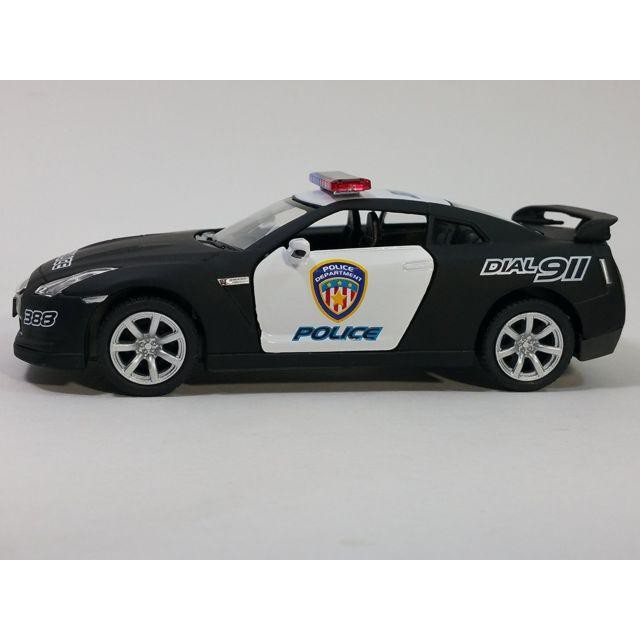 โมเดลรถยนต์-kinsmart-2009-gt-r-black-amp-white-police-squad-car-1-36-scale-diecast-interceptor-สัดส่วน-1-36-kt5340-ดำ