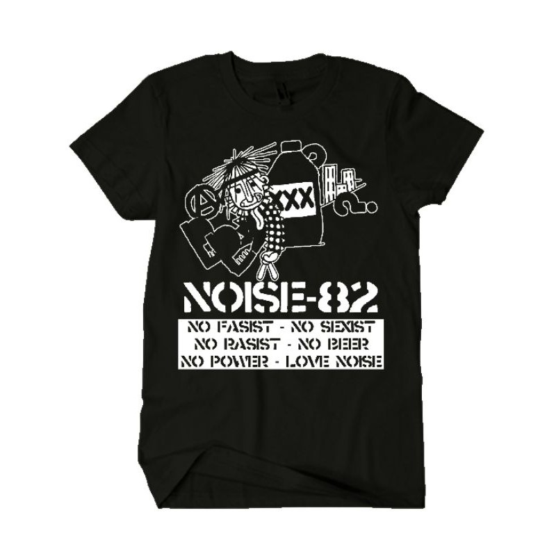 s-5xl-เสื้อยืด-noise-82-no-fasist-no-rasist-no-beer-no-power-love-noise-สําหรับผู้ชาย