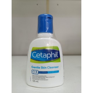 Cetaphil Gentle Skin Cleanser 125mlเซตาฟิล เจนเทิล สกิน คลีนเซอร์ ผลิตภัณฑ์ทำความสะอาดผิวหน้าและผิวกาย สูตรอ่อนโยน