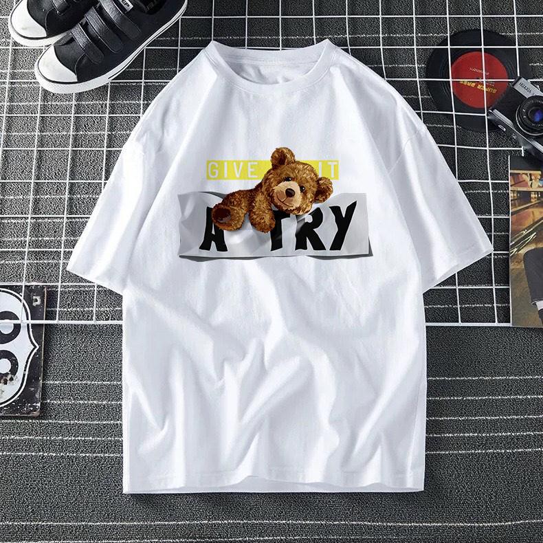เสื้อยืด-special-edi-teddy-bear-printed-graphic-short-sleeves-t-shirt-fashion-oversize-couple-plus-size-unisex-tee