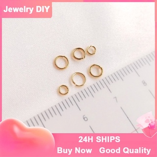 ภาพขนาดย่อของสินค้า【🏭เครื่องประดับ DIY🏭】14Kทองสีเปิดแหวน สร้อยคอสร้อยข้อมือสิ้นสุดแหวนเชื่อมต่อทำด้วยมือdiyเครื่องประดับOแหวนแหวน【Q】