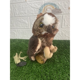 นกฮูก งานสัตว์เหมือน งานป้าย Telus Owl K&amp;M Wild Republic Plush 6" Tall