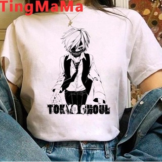 【พร้อมส่ง】เสื้อยืด พิมพ์ลายการ์ตูนอนิเมะญี่ปุ่น Tokyo Ghoul Kaneki Ken สไตล์ฮาราจูกุ แฟชั่นฤดูร้อน สําหรับผู้หญิง และผู้