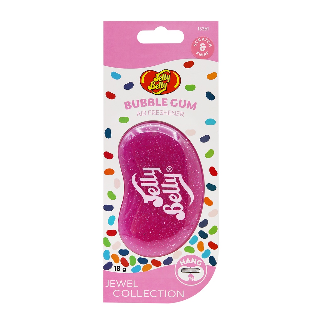 Jelly Belly 3D Jewel Air Freshener Bubblegum 18g.(น้ำหอมปรับอากาศรถยนต์