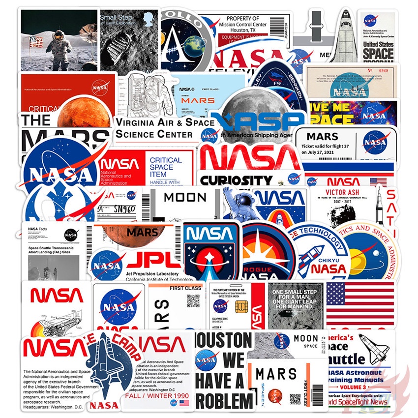 National Aeronautics & Space Administration - NASA สติ๊กเกอร์ 50Pcs/Set ...