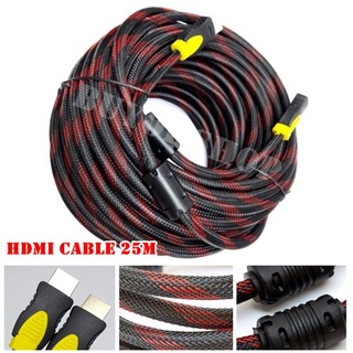 สาย HDMI Cable(M/M) HD 1080p V1.4 ยาว 25 เมตร (สายถัก)