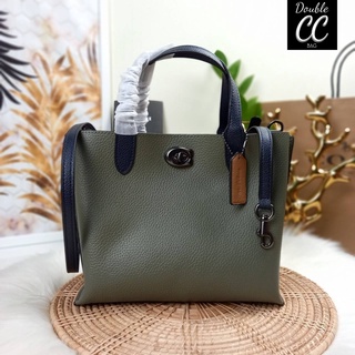 (แท้ 💯%‼ Factory) COACH WILLOW TOTE 24 IN COLORBLOCK