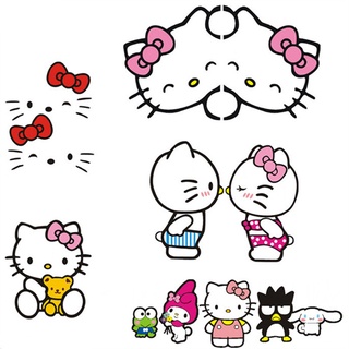 สติกเกอร์สะท้อนแสง ลายการ์ตูน Hello Kitty Series 02 Kuromi Sanrio Cinnamoroll My Melody แบบสร้างสรรค์ สําหรับติดตกแต่งหน้าต่างรถยนต์ รถจักรยานยนต์