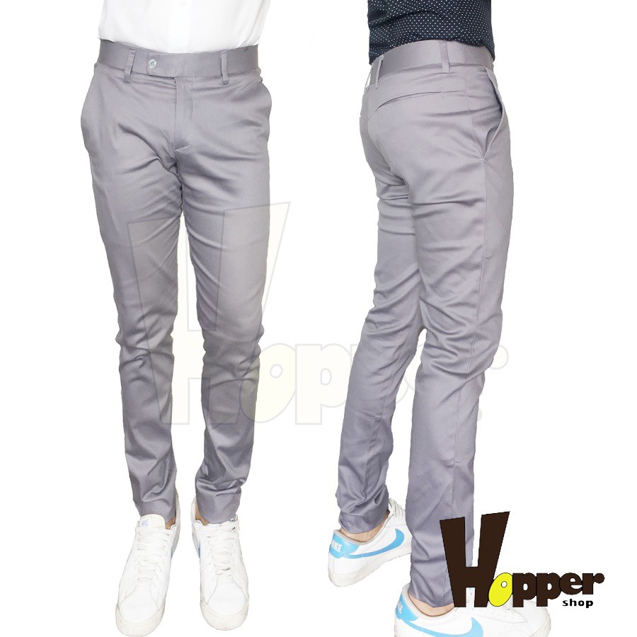 ภาพสินค้ากางเกงสแล็ค Hopper Progress ผ้ายืด Super Skinny (เดฟ) 4 สี จากร้าน hoppernattasarun บน Shopee ภาพที่ 5