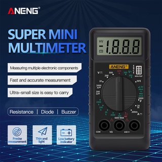 ⚡️เครื่องมือวัด⚡️ DT-182 Digital Mini Multimeter DC/AC Voltage Current Meter Multitester