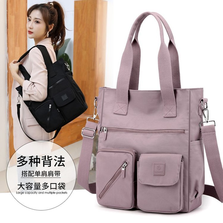 ถุงผ้า กันน้ํา แฟชั่น bag ผ้าใบ ผ้าไนล่อน างเท่ๆ ใบใหญ่ หลายช่อง วินเทจ ...