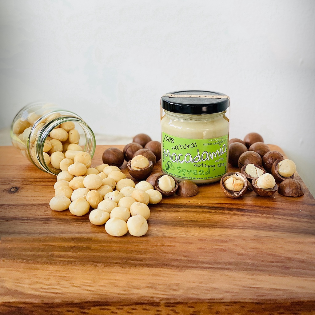 เนยถั่วแมคคาเดเมีย คลีน 100% Macadamia Nut Butter 100% Natural No Added ...