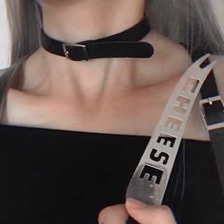 🔥Sale🔥สร้อยคอโชคเกอร์หนังเข็มขัด Belt Leather Choker พร้อมส่ง