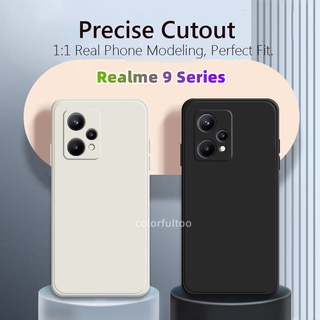 เคสโทรศัพท์มือถือ ซิลิโคนนิ่ม ทรงสี่เหลี่ยม ป้องกันเลนส์กล้อง กันกระแทก สําหรับ Realme 10 9 Pro Plus 9Pro+ Realme9 Realme10 4G 5G Realme 9 Pro