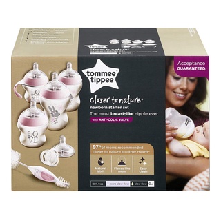 ʕ•́ᴥ•̀ʔ [USA] Tommee Tippee ชุดของขวัญสำหรับเด็กแรกเกิด Closer to Nature Newborn Starter Kit ทอมมี่ ทิปปี้ ขวดนม