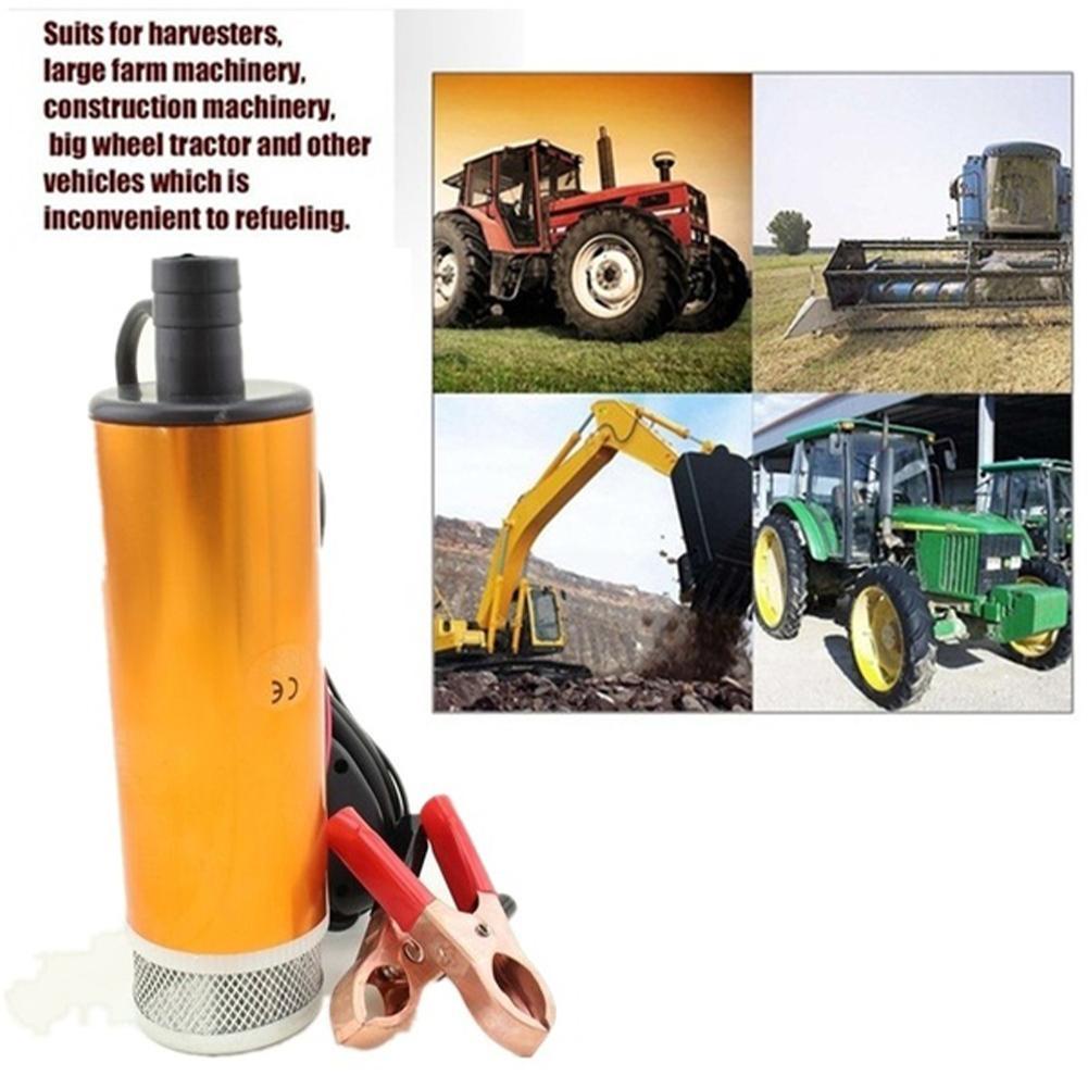 dc-12v-24v-oil-pump-refueling-gun-combination-set-electric-submersible-pump-5meter-steel-oil-hose-submersible-transfer-f