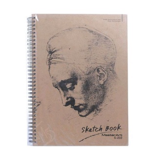 MasterArt Sketchbook A4 S-202  สมุดเสก็ตช์ภาพสันห่วงและ S-203  S-204สันกาว