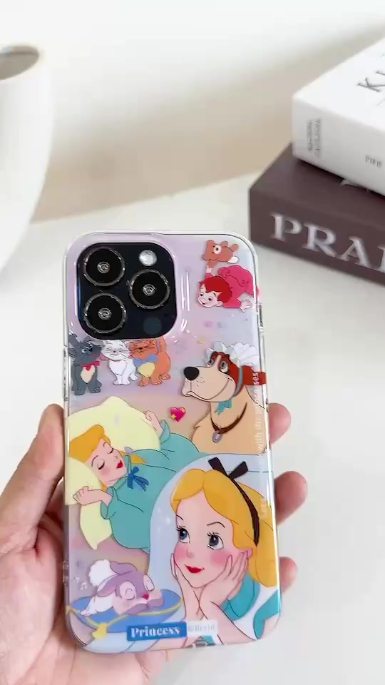 พร้อมส่ง-เคสลายเจ้าหญิง-แถมสติ๊กเกอร์-อลิช-สกต