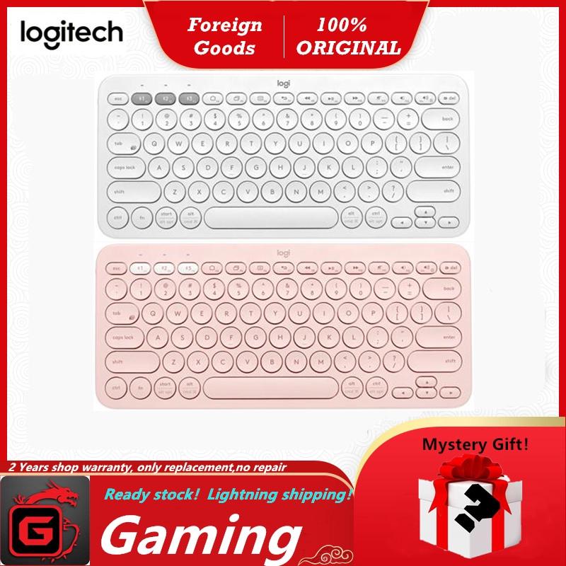 คีย์บอร์ดไร้สายแป้นพิมพ์บลูทูธไร้สายรุ่นใหม่ Logitech K 380 สีขาว / ชมพู