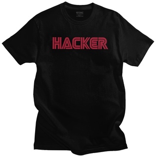 เสื้อยืดแขนสั้น คอกลม ผ้าฝ้าย พิมพ์ลาย Mr Robot Hacker สําหรับผู้ชาย DIadfp53LBchlc74