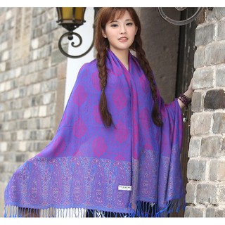 ผ้าพันคอpashmina colorful ผ้าคลุมไหล่