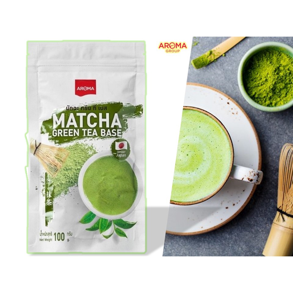 ชาเขียว มัทฉะ Matcha Green Tea Base มัทฉะกรีนทีเบส (100 กรัม1ซอง) Aroma ...