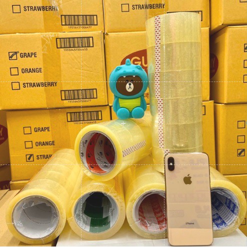 รูปภาพของเทปใส 2 นิ้ว แพค 6 ม้วน ใหญ่สุดถูกสุดในไทย 100 หลา BOPP OPP Tape 40mic เทปกาวใส สก๊อตเทป เทปปิดกล่อง เทปกาว 48 มมลองเช็คราคา