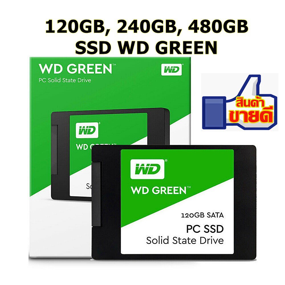 จัดส่งในพื้นที่-wd-green-ssd-เอสเอสดี-120gb-240gb-480gb-sata-iii-2-5-for-notebook-pc-รับประกัน-3-ปี