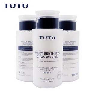 สินค้า TUTU Milky Brighten Cleansing oil ขนาด 200 ml.**ของแท้ พร้อมส่ง (ทำความสะอาดผิวหน้า)