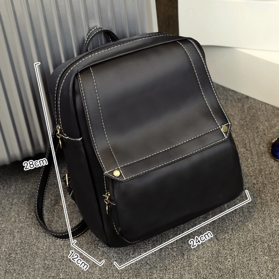 กระเป๋าเป้สะพายหลัง-กระเป๋าเป้เกาหลี-รุ่น-lp-151-สีดำ