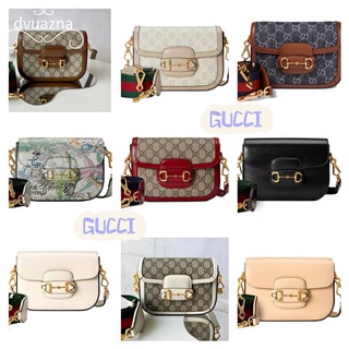 💯 ของแท้ GUCCI Horsebit 1955 กระเป๋าสะพายข้างมินิ กระเป๋าสะพายข้าง