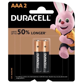 Duracell ถ่าน alkaline ขนาดAAA 1.5V แพค 2 ก้อน ของแท้