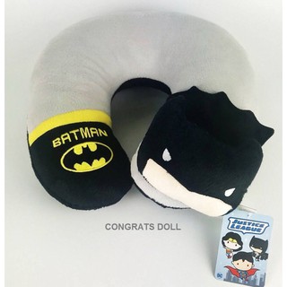 (ลิขสิทธิ์แท้ ส่งฟรี) หมอนรองคอ แบทแมน Batman ดีซี ซูเปอร์ฮีโร่ DC Super Hero