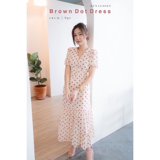 ภาพหน้าปกสินค้าBrown Dot  Dress :690฿ ซึ่งคุณอาจชอบสินค้านี้