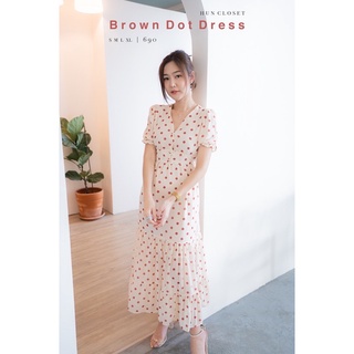 ภาพหน้าปกสินค้าBrown Dot  Dress :690฿ ที่เกี่ยวข้อง