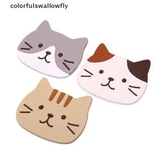 Colorfulswallowfly Cute Cat Table Placemat Waterproof Bowl Pad Heat Insulation Milk Coffee Coaster CSF