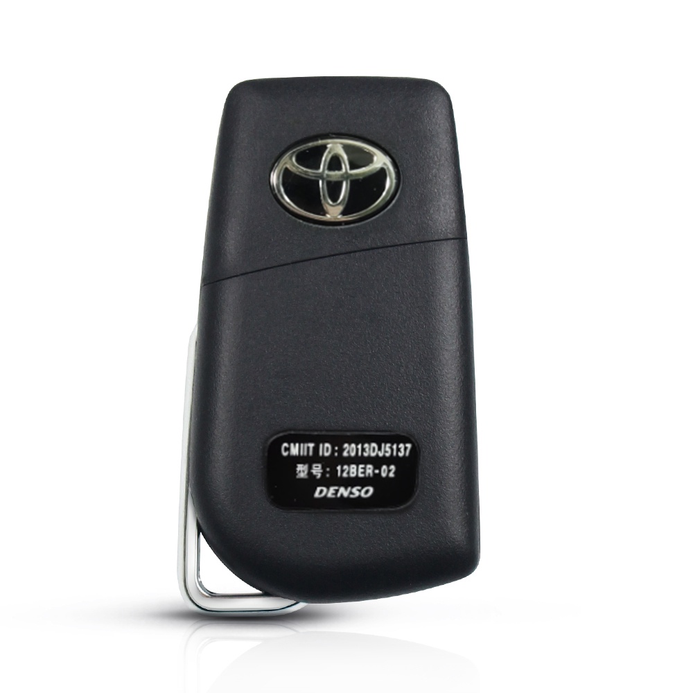 มุมมองเพิ่มเติมเกี่ยวกับ เคสรีโมตกุญแจรถยนต์ แบบพับได้ 3 ปุ่ม สําหรับ Toyota Levin Camry Reiz Highlander Corolla Toy43 2