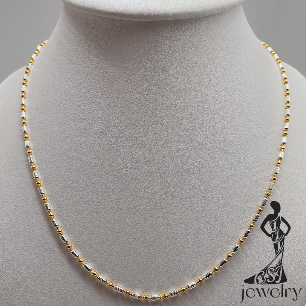 csj-jewelry-สร้อยเส้นเล็กเป็นงานทองเหลืองไม่ลอกไม่ดำ-18k-18นิ้ว-925