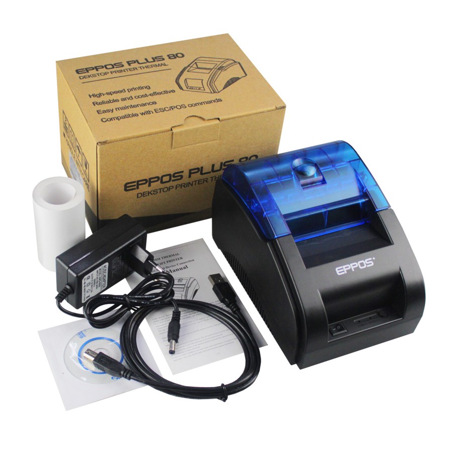 เครื่องพิมพ์ความร้อน Bluetooth USB RJ11 EPPOS RPP02 กระดาษ ขนาด 80mm ...