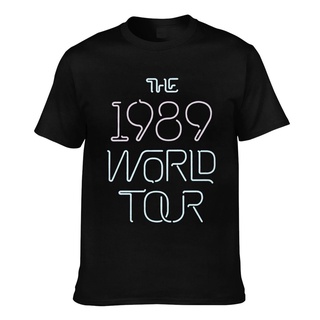 เสื้อยืดคอกลมTaylor Swift 1989 World Tour Mens Summer Casual T-ShirtS-4XL&lt;2022&gt;