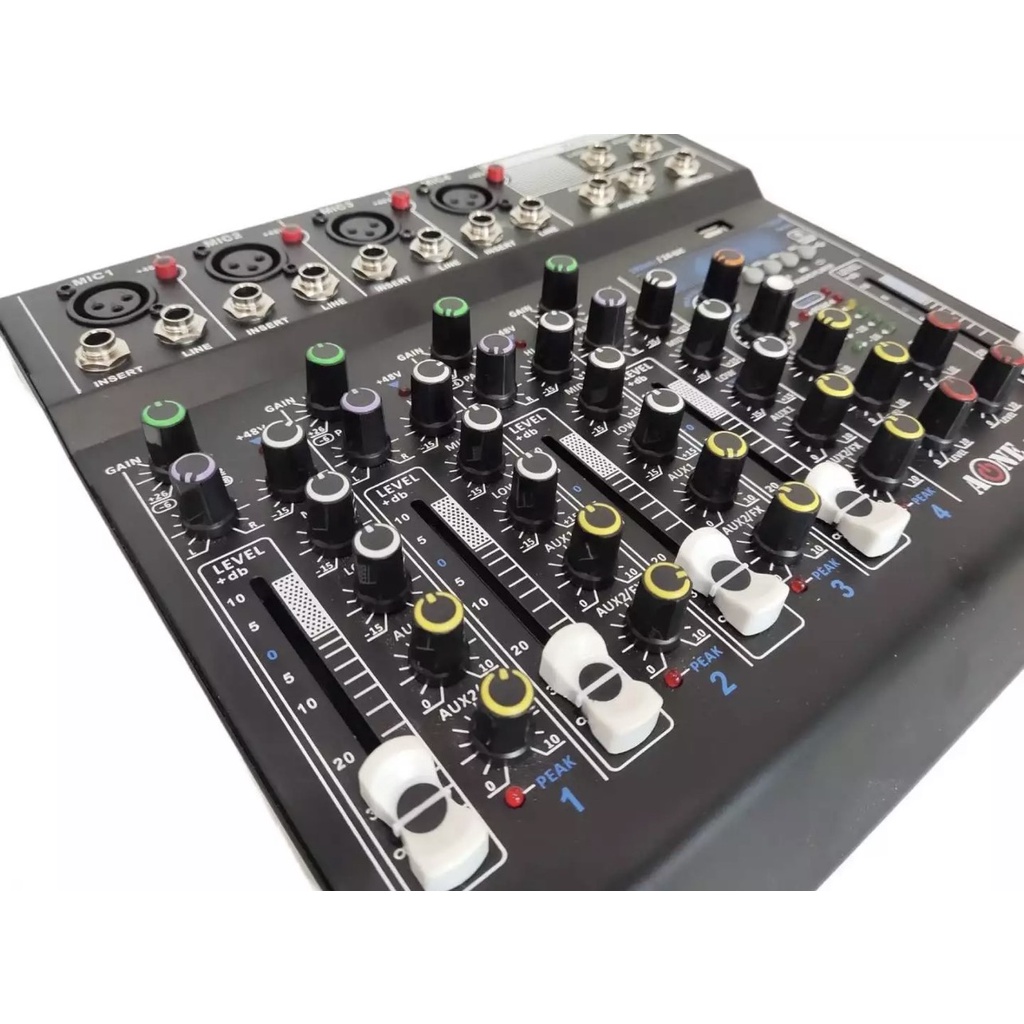 มิกเซอร์ปรับเสียง-4ช่อง-เครื่องผสมสัญญาณเสียง-mixer-มี-bluetooth-ฟังก์ชัน-การใช้งานที่สุดยอด-คุณภาพดี-มิกเซอร์-a-55dsp