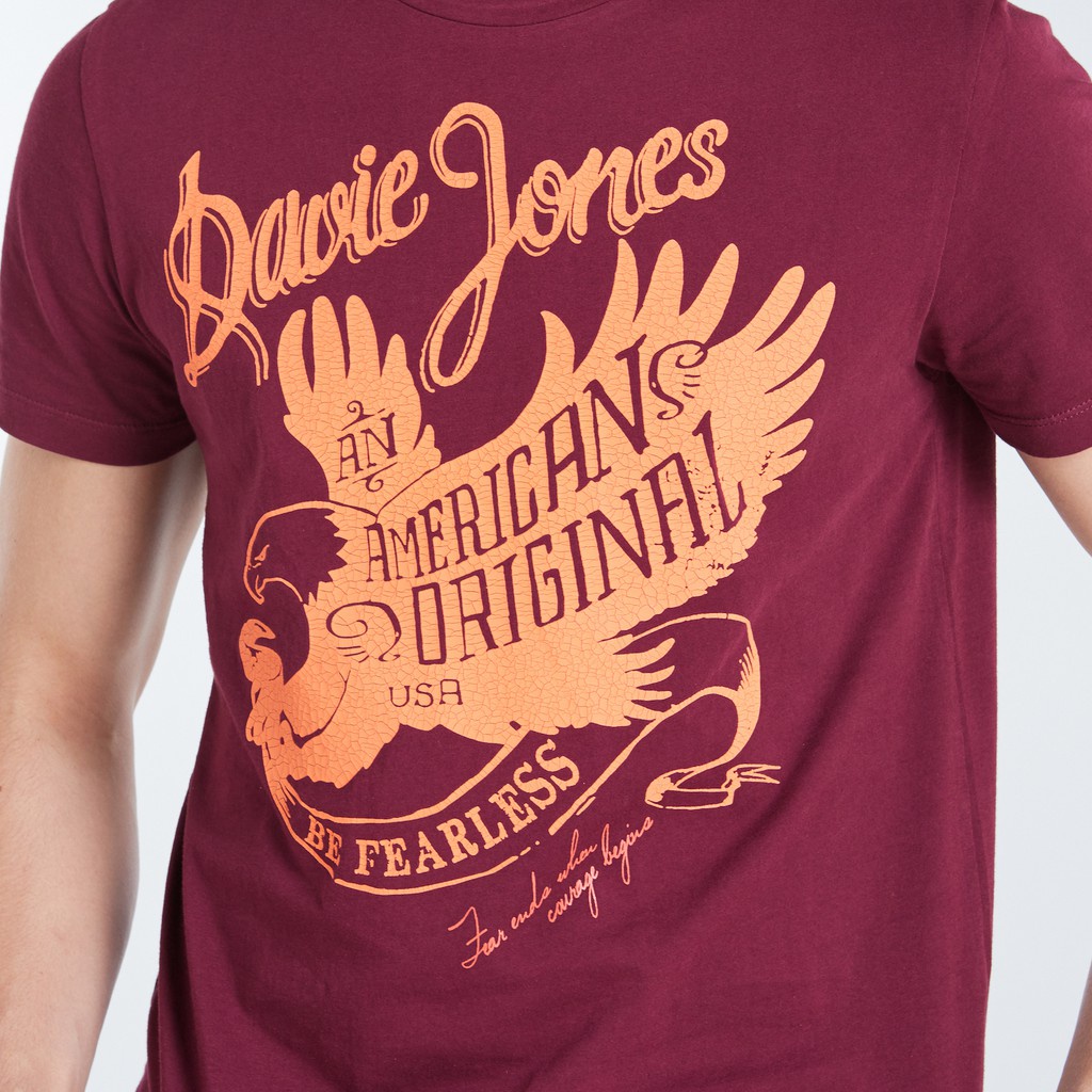 เสื้อยืดสีขาวdavie-jones-เสื้อยืดพิมพ์ลาย-สีแดง-graphic-print-t-shirt-in-red-tb0258ma