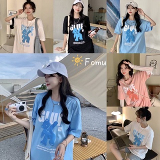 muza เสื้อยืดเกาหลี GIUF โอเวอร์ไซส์ ตัวใหญ่ สกีนมาตรฐาน ผ้าเด้ง ผ้าไม่ติดตัว ระบายอากาศ คล้ายความร้อนดีเยี่ยม  C-225