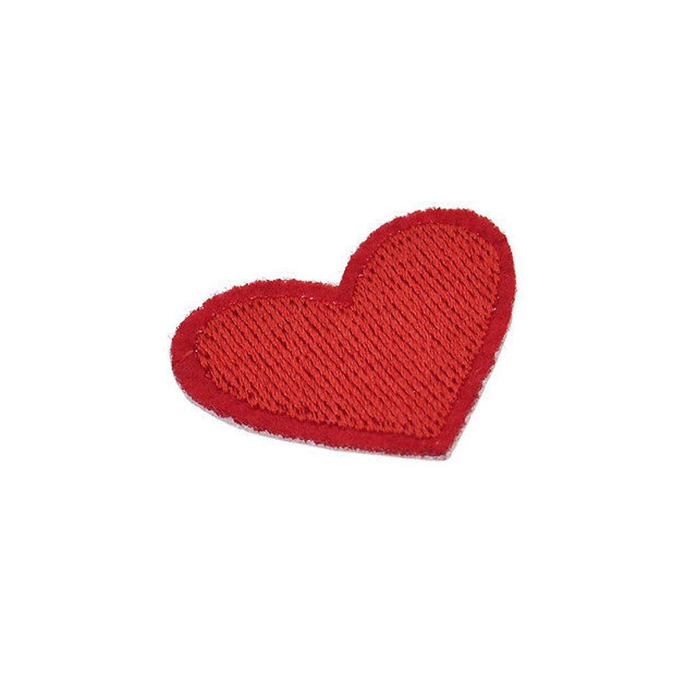 แผ่นสติ๊กเกอร์ลายหัวใจสีแดงสำหรับติดตกแต่งเสื้อผ้า