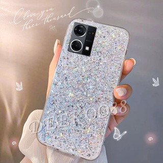 เคสโทรศัพท์มือถือแบบนิ่ม OPPO Reno 7 7Z A96 A76 A55 4G 5G Phone Case Luxury Bling Diamon Sequins Design Glitter Gel Smartphone Casing Reno7 7Z Reno7Z Shockproof Softcase Back Cover