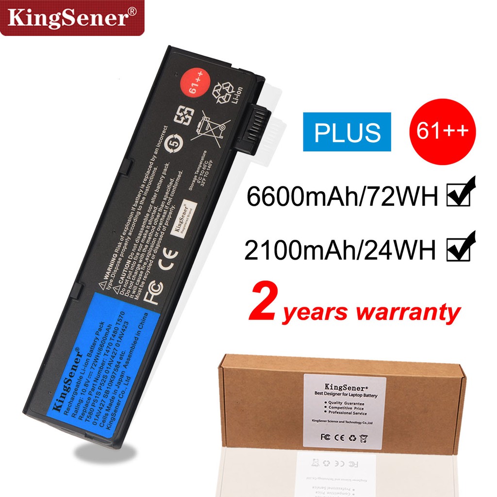 K KYUER 72Wh 61 Battery for Lenovo ThinkPad T470 T480