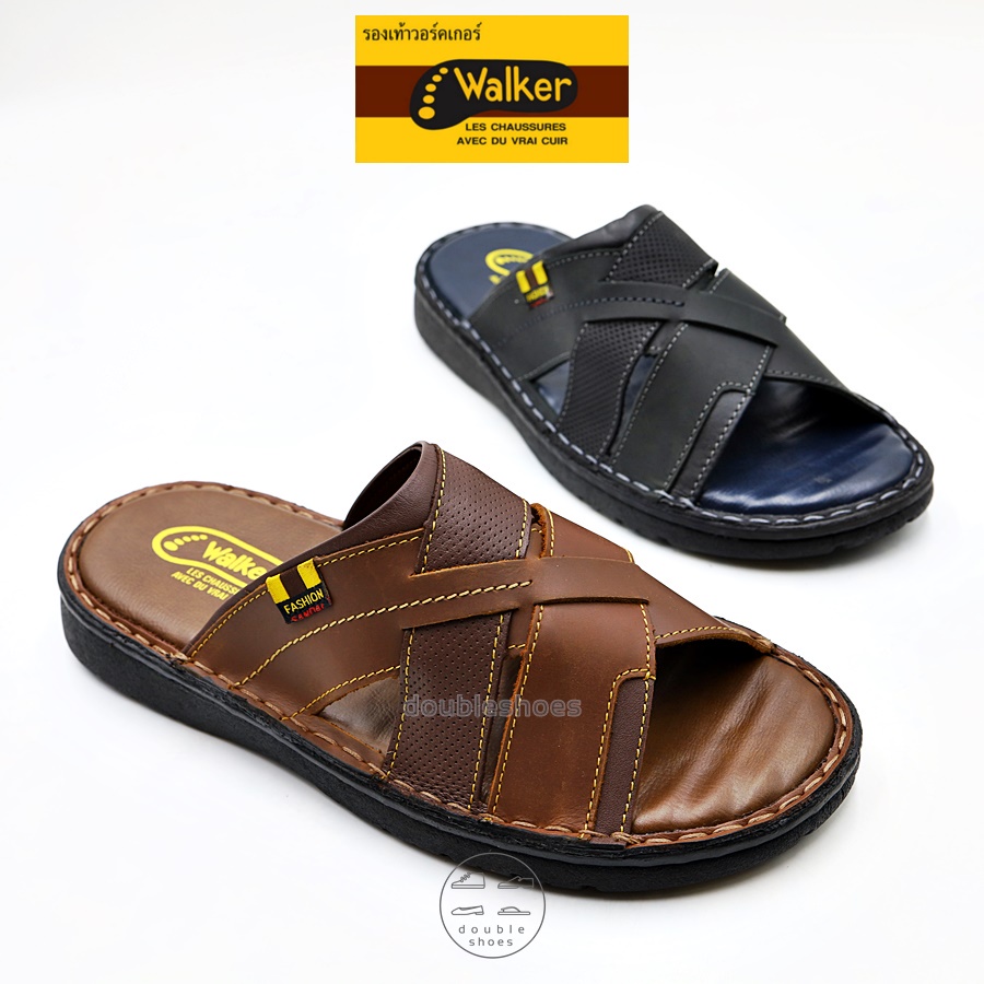 walker-รองเท้าแตะหนังแท้-รองเท้าสุขภาพ-ผู้ชาย-แบบสวม-พื้นนุ่ม-รุ่น-wb735-ไซส์-40-44