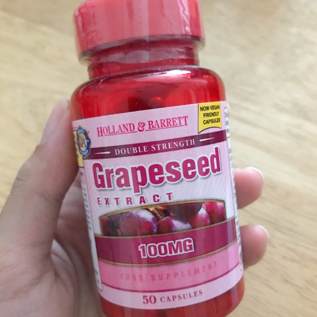 Grapeseed Holland & Barrett 100mg 50 capsules Shopee Thailand