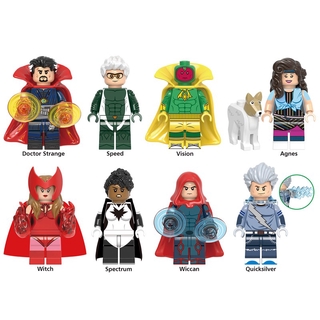 ใหม่ ฟิกเกอร์ Super Heroes Scarlet Witch Wanda Vision Minifigurines Doctor Strange ขนาดมินิ ของเล่นสําหรับเด็ก X0306